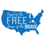 Land Of The Free Home Of The Brave - 4th Of July Sticker