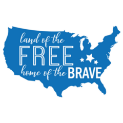 Land Of The Free Home Of The Brave - 4th Of July Sticker
