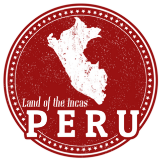 Land Of The Incas Map Of Peru Sticker