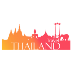 Landmarks Travel Thailand Gradient Sticker