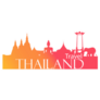 Landmarks Travel Thailand Gradient Sticker