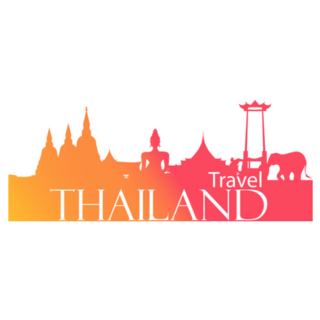 Landmarks Travel Thailand Gradient Sticker