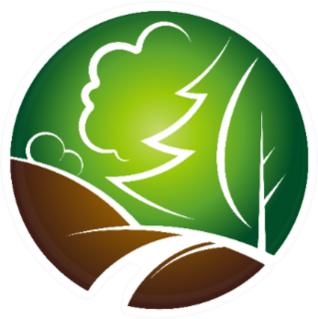 Landscape Design Symbol With Trees Sticker