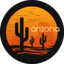Landscape Of Arizona State Lettering Sticker