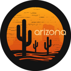 Landscape Of Arizona State Lettering Sticker