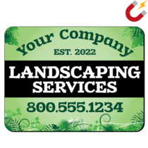 Example of a landscaping-themed magnet template