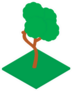 Landscaping Icon Isometric Illustration Of Tree Sticker