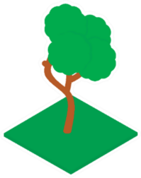 Landscaping Icon Isometric Illustration Of Tree Sticker