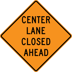 Lane Ends Merge Left Sticker
