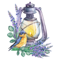 Lantern Lavender Sticker