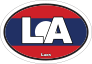 Laos La Flag Oval Sticker