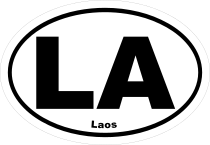 Laos La Oval Sticker