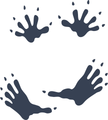 Large Back Paw Prints Sticker