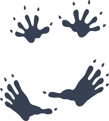 Large Back Paw Prints Sticker