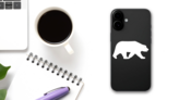 Large Bear Walking Sticker on a Phone (New) example