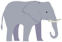Large Cartoon Elephant Sticker
