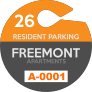 Large Circle Apartment Hang Tag Parking Permit