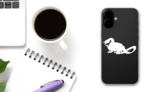 Large Dragon Sticker on a Phone (New) example