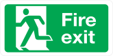 Large Fire Exit Sign Sticker