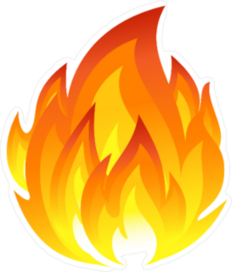 Large Flame Sticker