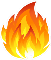 Large Flame Sticker
