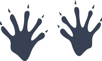 Large Paw Prints Sticker