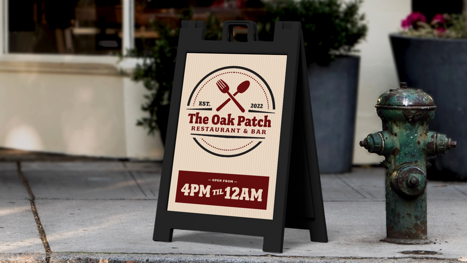 Custom Large A-Frame Signs - Heavy-Duty Plastic Stands