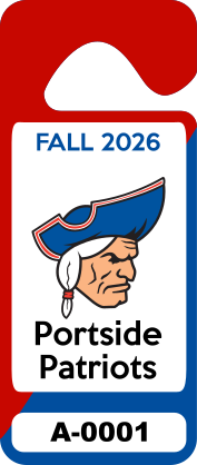 Large Rectangle Parking Permit Hang Tag