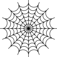 Large Spider Web Halloween Sticker