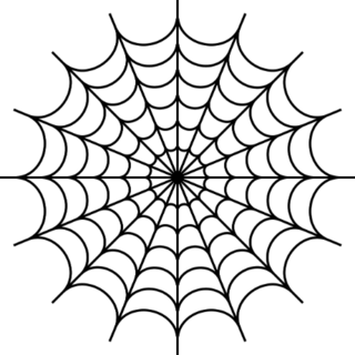 Large Spider Web Halloween Sticker