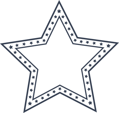 Large Star With Several Little Stars Surround It Sticker