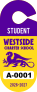 Large Student Oval Hang Tag Parking Permit