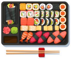 Large Sushi Tray With Chopsticks Sticker
