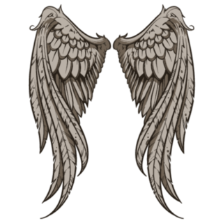 Large Wings Illustration Sticker