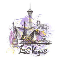 Las Vegas Abstract Color Drawing Nevada Sticker
