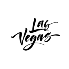 Las Vegas Hand Drawn Modern Brush Calligraphy Sticker