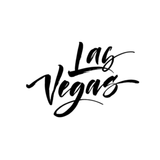 Las Vegas Hand Drawn Modern Brush Calligraphy Sticker