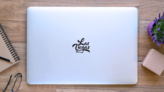 Las Vegas, Nevada Lettering Sticker on a Laptop (New) example