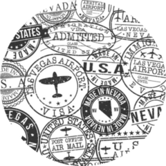 Las Vegas Nevada Stamps Sticker