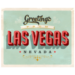 Las Vegas Nevada Touristic Greeting Card Sticker