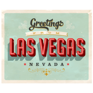 Las Vegas Nevada Touristic Greeting Card Sticker