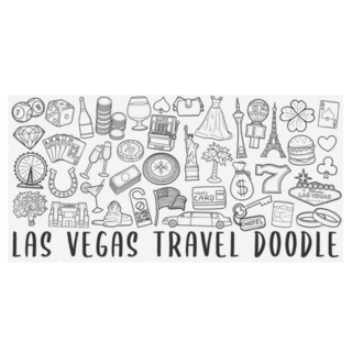 Las Vegas, Nevada Travel Doodle Icon Sticker