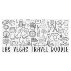 Las Vegas, Nevada Travel Doodle Icon Sticker