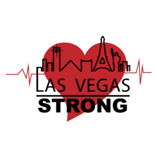 Las Vegas Strong Nevada Red Heart Sticker