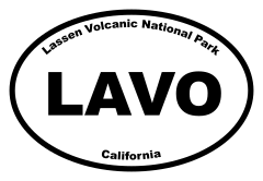 Lassen Volcanic National Park Oval Sticker