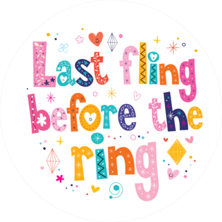 Last Fling Before The Ring Circle Sticker