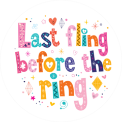 Last Fling Before The Ring Circle Sticker