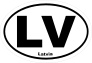 Latvia Lv Oval Sticker
