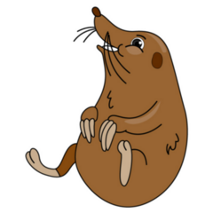 Laughing Mole Sticker