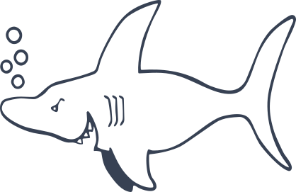 Laughing Shark Sticker